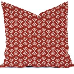 Nautical Navy Blue & Red Pillow Cover - Modern Geometric Design Outdoor Rated - thumbnail 4