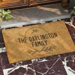 Boho Mixed-Weight Lettering - Personalised Family Doormat - Custom Surname Coir Mat Housewarming Gift - thumbnail 3