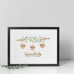 Personalised Grandparent Print, Children's Names, Family Tree Gift - thumbnail 3