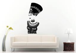 African Egyptian Ancient Mythology Nefertiti Queen Princess Goddess Wall Decal Vinyl Sticker Mural Room Decor L1229 - thumbnail 1