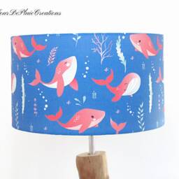 Lampshade - Pendant Light Tube Lamp Wall Sconce With Whale Motif Christmas/Birthday Gift Idea Baby Room Decor Registry - thumbnail 2