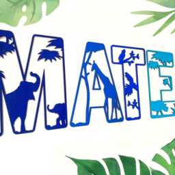 Safari Name Sign - Letters Personalised Custom Decor Jungle Theme Wall Art - thumbnail 2