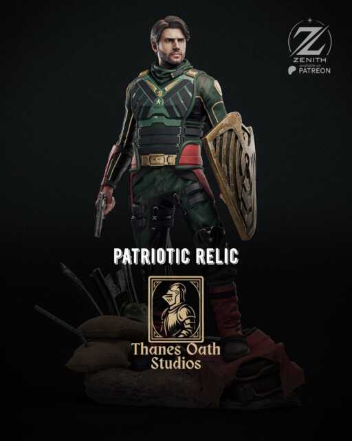 Patriotic Relic - Superhero Military War Hero Comic Character Soldier Boy Resin Figure 16K - image 1