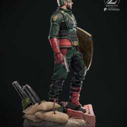 Patriotic Relic - Superhero Military War Hero Comic Character Soldier Boy Resin Figure 16K - thumbnail 4