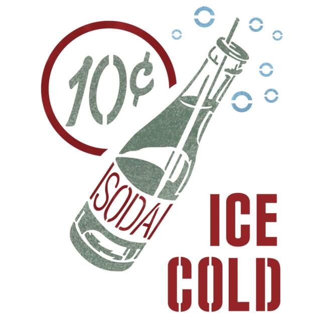 Soda Drink Stencil Reusable Stencils For Craft Diy Wall Painting Decor - image 1