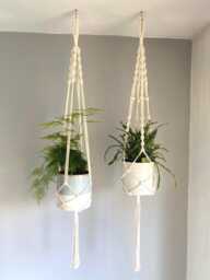 Macrame Ceiling Plant Hanger Indoor, Hanging Wall Planter, Hanging, Lover Gifts, Eco Friendly Minimalist Style Pot Holder