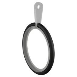 Black Traditional Curtain Pole Fittings Rail/ Sphere Ball/Cage Finial/Drapery Pole Rings/Wall Support/Bay Window L Bracket - thumbnail 4
