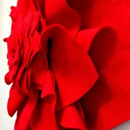 Felt Flower Sculpture Wall Decor Red 16 Inch For Charity Save Rainforest Causeflowers - thumbnail 4