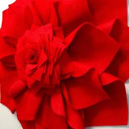 Felt Flower Sculpture Wall Decor Red 16 Inch For Charity Save Rainforest Causeflowers - thumbnail 3