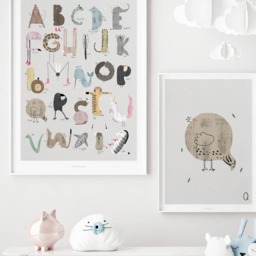 Poster Wall Picture/Abc Kids Q - English Poster, Animal Alphabet, Letters, Children's Room Decoration Room, Art Print - thumbnail 3