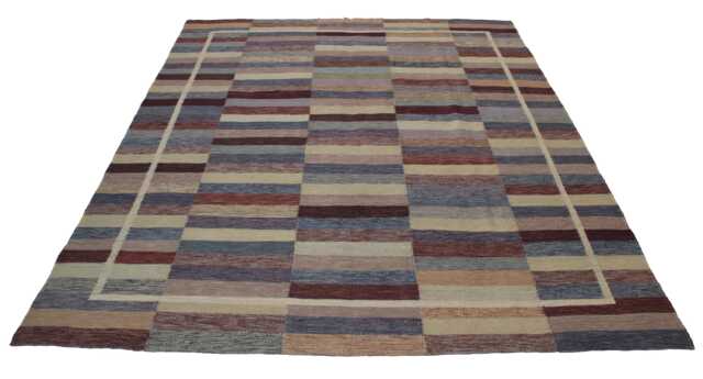 Handwoven Swedish Kilim Rug Scandinavian Flatweave, Wool & Cotton - image 1