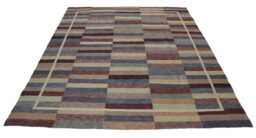 Handwoven Swedish Kilim Rug Scandinavian Flatweave, Wool & Cotton - thumbnail 1