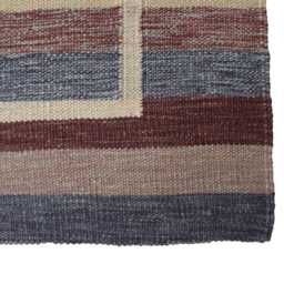 Handwoven Swedish Kilim Rug Scandinavian Flatweave, Wool & Cotton - thumbnail 3