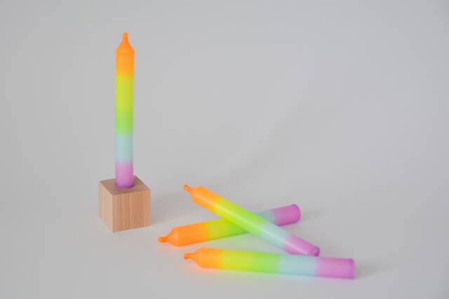 Small Rainbow Candle