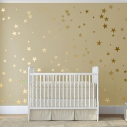 Silver Confetti Stars Stick On Wall Art Vinyl Wall Decal Sticker Star Set For Baby Nursery By Decalisland-Sd 092 - thumbnail 3