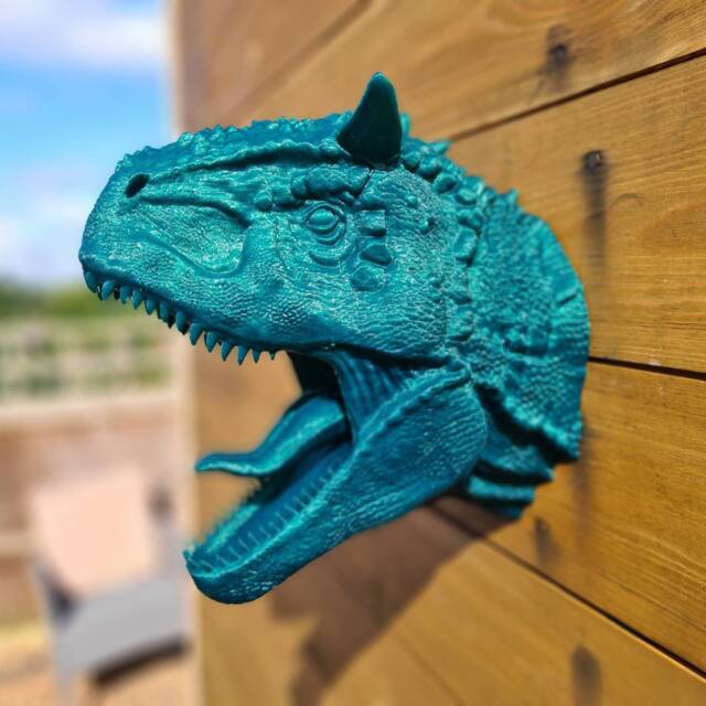 Carnotaurus Wall Art - Dinosaur Mount- 3D Printed - image 1