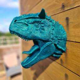 Carnotaurus Wall Art - Dinosaur Mount- 3D Printed - thumbnail 1