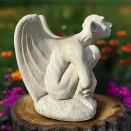 Massive Gargoyle Statue Concrete Mythical Creature Figurine Stone Large Troll Sculpture Fantasy Ornament Gothic Garden Gift Lawn Decor - thumbnail 2