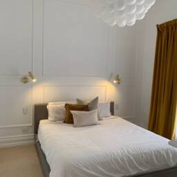 Contemporary Brass Fluted Wall Sconce, Handcrafted Reading Lamp - thumbnail 2