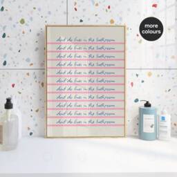 Funny Bathroom Poster Retro Toilet Wall Art Print - thumbnail 2