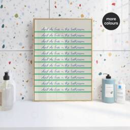 Funny Bathroom Poster Retro Toilet Wall Art Print - thumbnail 3