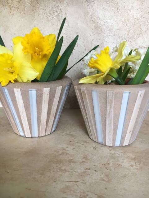 Mosaic Flower Pot Set, Small Rustic Indoor Planters, Succulent Pots, Outdoor Planter, Kitchen Plant Storage, Handmade Containers, Patio Pots - image 1