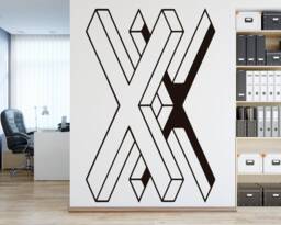 Optical Illusion Wall Decal Geometric Art Sticker - thumbnail 1