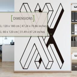 Optical Illusion Wall Decal Geometric Art Sticker - thumbnail 2