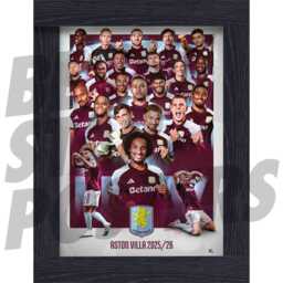 Aston Villa Fc 25/26 Team Squad Montage Poster - Officially Licensed Football Product A4/A3 A2 + Framed Options - thumbnail 2