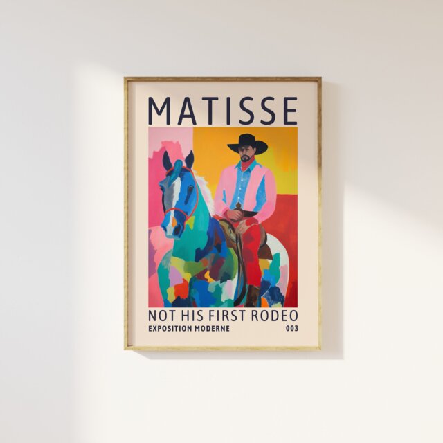 Henri Matisse Cowboy Print Colorful Rodeo Art Poster - image 1