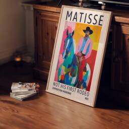 Henri Matisse Cowboy Print Colorful Rodeo Art Poster - thumbnail 3