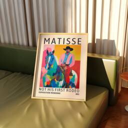 Henri Matisse Cowboy Print Colorful Rodeo Art Poster - thumbnail 2