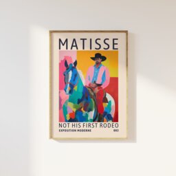 Henri Matisse Cowboy Print Colorful Rodeo Art Poster - thumbnail 1