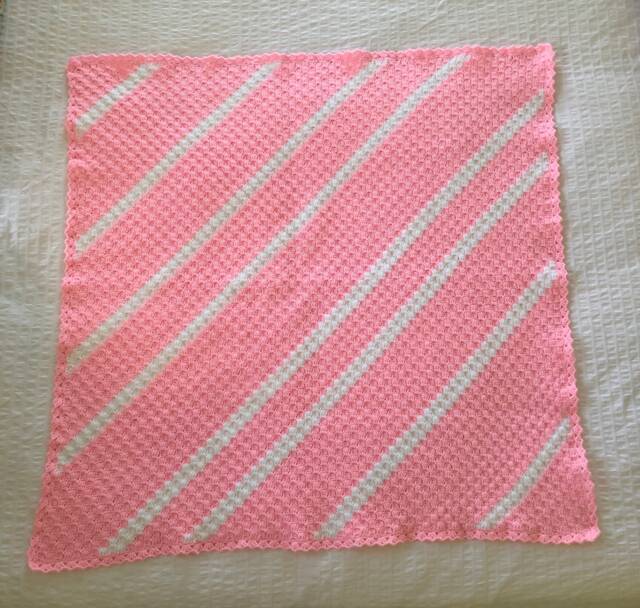 Pink Crochet Baby Blanket - image 1