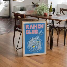 Ramen Club Print Vintage Japanese Food Poster, Kitchen Art - thumbnail 3
