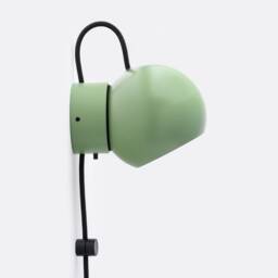 Hanson Wall Sconce Green Plug-In On/Off Switch Bedside Lamp - thumbnail 3
