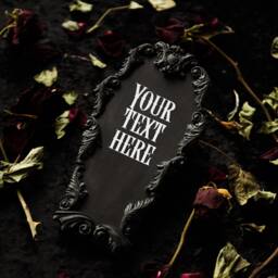 Personalised Coffin Ornate Wall Hanging/Handmade Gothic Home Decor Custom Text/Phrase/Quote Dark Academia Plaque - thumbnail 2