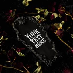 Personalised Coffin Ornate Wall Hanging/Handmade Gothic Home Decor Custom Text/Phrase/Quote Dark Academia Plaque - thumbnail 3
