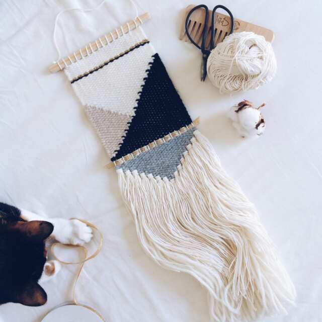 Natural Modern Wall Hanging/Geometric/Minimal/Woven Hanging/Wall Art Tapestry/Nursery Room - image 1
