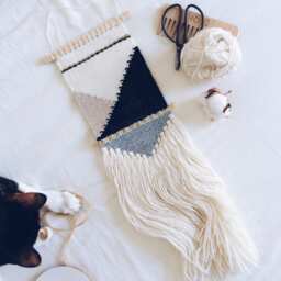 Natural Modern Wall Hanging/Geometric/Minimal/Woven Hanging/Wall Art Tapestry/Nursery Room - thumbnail 1