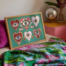 Sacred Heart Eye Art Print Coquette Maximalist Decor - thumbnail 3
