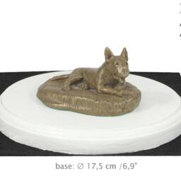 Bull Terrier, Dog On White Wooden Base Statue, Limited Edition, Artdog - thumbnail 4