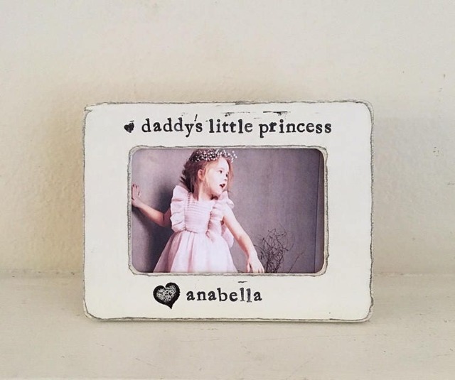 Personalized Dad Picture Frame Daddy's Little Princess Gift - image 1