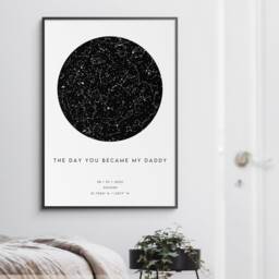 The Day You Became My Daddy Star Map Print - Father's Gift First Fathers - thumbnail 2