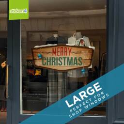 Merry Christmas Wooden Effect Vintage Sign - thumbnail 4