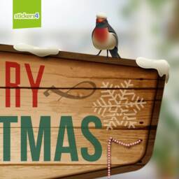 Merry Christmas Wooden Effect Vintage Sign - thumbnail 2