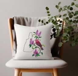New Hampshire State Pillow With Feather Insert - thumbnail 1