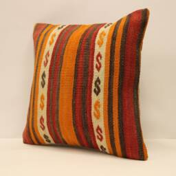 Decorative Pillow 16x16 Turkish Kilim Cover Home Living Design Boho Vintage Rustic Throw Pillov Covers Old Cushion 4Kf-380 - thumbnail 3