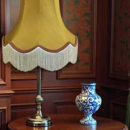 Traditional Antique Gold Fabric Lampshade Handmade For Table & Floor Standard Lamp Bases, Wall Light Fixtures, Ceiling Fittings - thumbnail 3