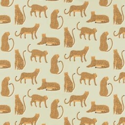 Upholstered Midcentury Modern Armchair - Cheetah Animal Print - thumbnail 4